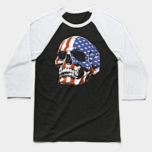 USA Skull Baseball T-Shirt